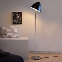 Dyberg Larsen Oulu floor lamp, black/steel, height 128 cm