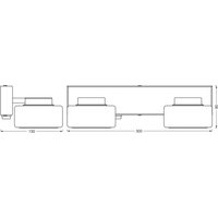 LEDVANCE Applique murale LED Orbis Flame, à 2 lampes, chrome, IP44