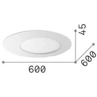 Ideallux Ideal Lux taklampa Iride, vit, Ø 60 cm, metall