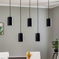 TEMAR LIGHTING ZW Tube 170 pendant light, 5-bulb, black
