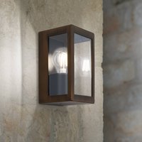 ORION Lumina outdoor wall light, rust black, stainless steel, glass, IP44