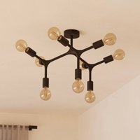 EGLO Bocadella 1 ceiling lamp in black, 9-bulb