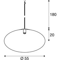 SLV hänglampa Magico, Ø 55 cm, svart/guldfärgad, metall
