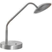 FISCHER & HONSEL LED-bordslampa Tallri, nickel, höjd 60 cm, CCT Touchdimmer