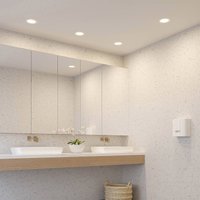 Prios LED recessed light Cadance, white, 17 cm, set of 10, CCT