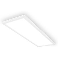 Briloner LED-taklampa Tava A, 58x20 cm, plast, vit