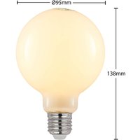 Arcchio LED bulb E27 4W 2,700K G95 Globe, dimmable, opal