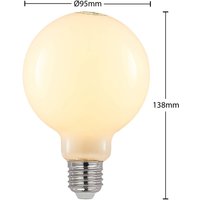 Arcchio LED-lampa E27 4W 2 700K G95 Globe, dimbar, opal