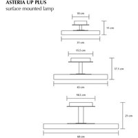 Plafonnier LED UMAGE Asteria UP PLUS, anthracite Ø 31 cm CCT