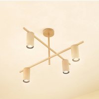 Lindby taklampa Marilou, beige, 4 lampor, Ø 70 cm
