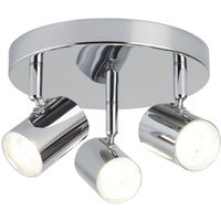 Searchlight Plafonnier LED Rollo, à 3 lampes, chromé