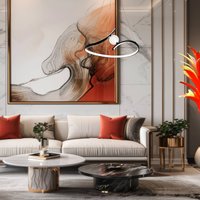 Milagro Lighting LED-hänglampa Perla, metall, akryl, svart, 4 000 K