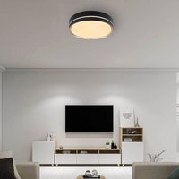 Globo Manni LED-taklampa, Ø 39 cm, svart/bronsfärgad, CCT