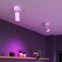 Calex Smart downlight, white, Ø 10 cm, 1-bulb, GU10 LED RGBW