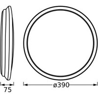 OSRAM LED-taklampa ORBIS DUBLIN, Ø 39 cm, silvermetall