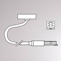 Molto Luce End power feed for Volare, 2 m, canopy, white