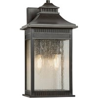 QUOIZEL Utomhusvägglampa Livingston medium, 35,6 cm hög
