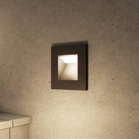 Arcchio recessed wall light Zamo, G9, black, 12 cm, IP65