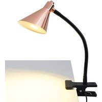 Näve Kopparfärgad LED-klämlampa Janita
