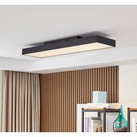 Lucande LED-taklampa Leicy, svart, 100 cm, RGBIC, CCT