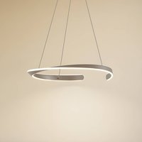 Lucande Eloura LED pendant light, silver, Ø58cm, metal, CCT
