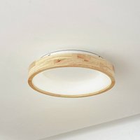 Lucande LED ceiling light Samvel, Ø 40 cm, wood