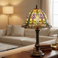 Clayre&Eef Floral table lamp Eleanor in the Tiffany style