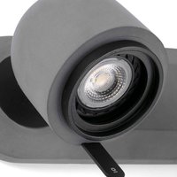 FARO BARCELONA Spot mural en béton Stone tendance, 2 lampes