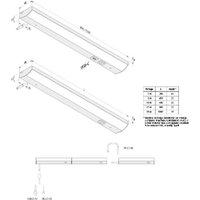 Hera Lampe sous meuble LED ModuLite F, noir, 45 cm, 4.000 K Alu