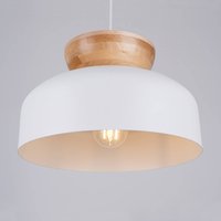SOLLUX LIGHTING Hänglampa Marion, Ø 29,5 cm, trä, stål
