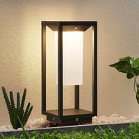 Lucande LED-solcellslampa Eliel, 34 cm, antracit, IP54