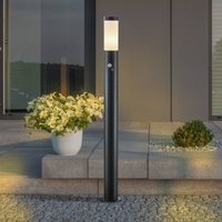 Bornes lumineuses Lindby Statius, anthracite/blanc, capteur, 100 cm