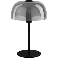 Tischleuchte Solo 2, schwarz transparent/schwarz