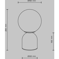 Maytoni bordslampa Tavo, beige, sten/glas, höjd 25 cm