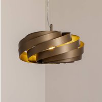 Euluna Vento hänglampa, kaffebrun, Ø 50 cm