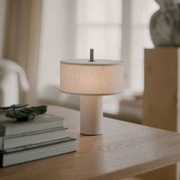 NEW WORKS Margin Beige LED rechargeable table lamp, CCT, dimmable