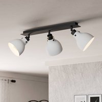 EGLO Matlock downlight, length 74 cm, grey/black, 3-bulb.