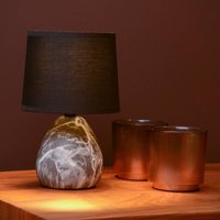 Lucide Marmo table lamp with a ceramic base, black