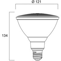 Sylvania LED reflektor E27 15W PAR38 3.000K dimbar 40° 1200lm