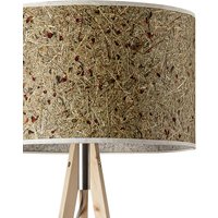 LeuchtNatur Ligno floor lamp pine, hay/rose petals