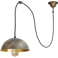 Moretti Luce Hänglampa Circle decentrerad 1 lampa antikmässing