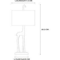 Lucide Extravaganza Miss Tall bordslampa, matt guld