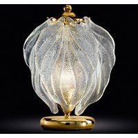Novaresi Glasbordslampa Foglie av Murano-glas