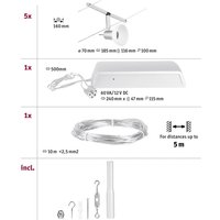 Paulmann Wire Sheela cable system 5-bulb 5m chrome
