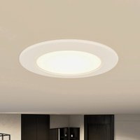 Prios LED-inbyggnadslampa Rida, set om 10, vit, 12 cm, CCT, IP44