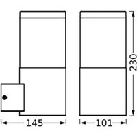 OSRAM utomhusvägglampa ENDURA CLASSIC EBRO, mörkgrå, IP44
