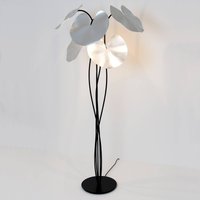 Holländer Floor lamp Controversia with LEDs silver lampshade