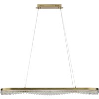Milagro Lighting Preciosa LED pendant light, gold, metal, length 120 cm