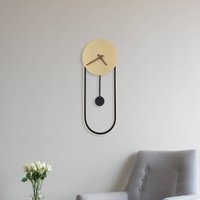 Globo Sussy LED wall lamp with clock black/gold