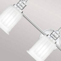 QUOIZEL Vägglampa Swell IP44, 3-flammig, polerad krom